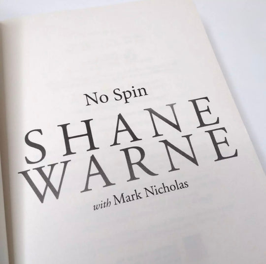 No Spin - Autobiography by Shane Warne - Paperback