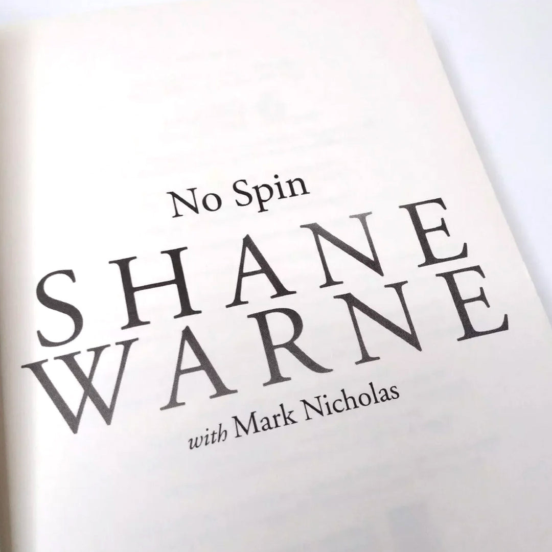 No Spin - Autobiography by Shane Warne - Paperback