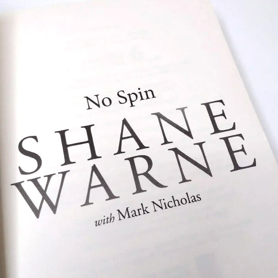No Spin - Autobiography by Shane Warne - Paperback